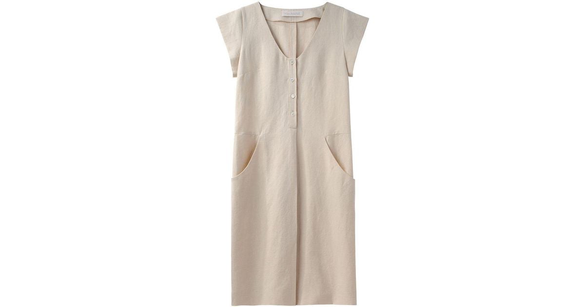 cap sleeve linen dress