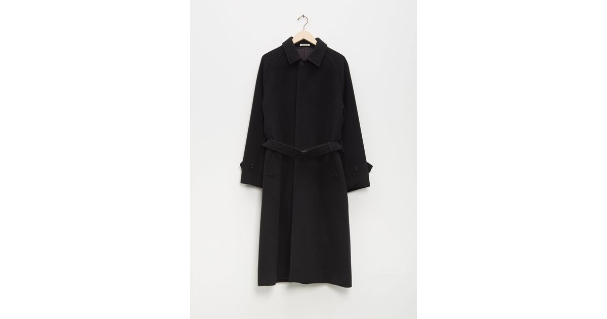 AURALEE Cashmere Wool Mosser Soutien Collar Coat in Black | Lyst AURALEE Cashmere Wool Mosser Soutien Collar Coat in Black | Lyst