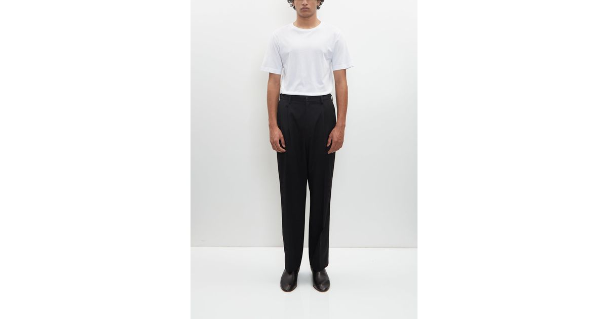 stein Two Tuck Easy Trousers in Black | Lyst
