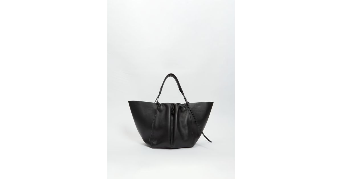 Dries Van Noten Leather Tote Handbag in Black | Lyst