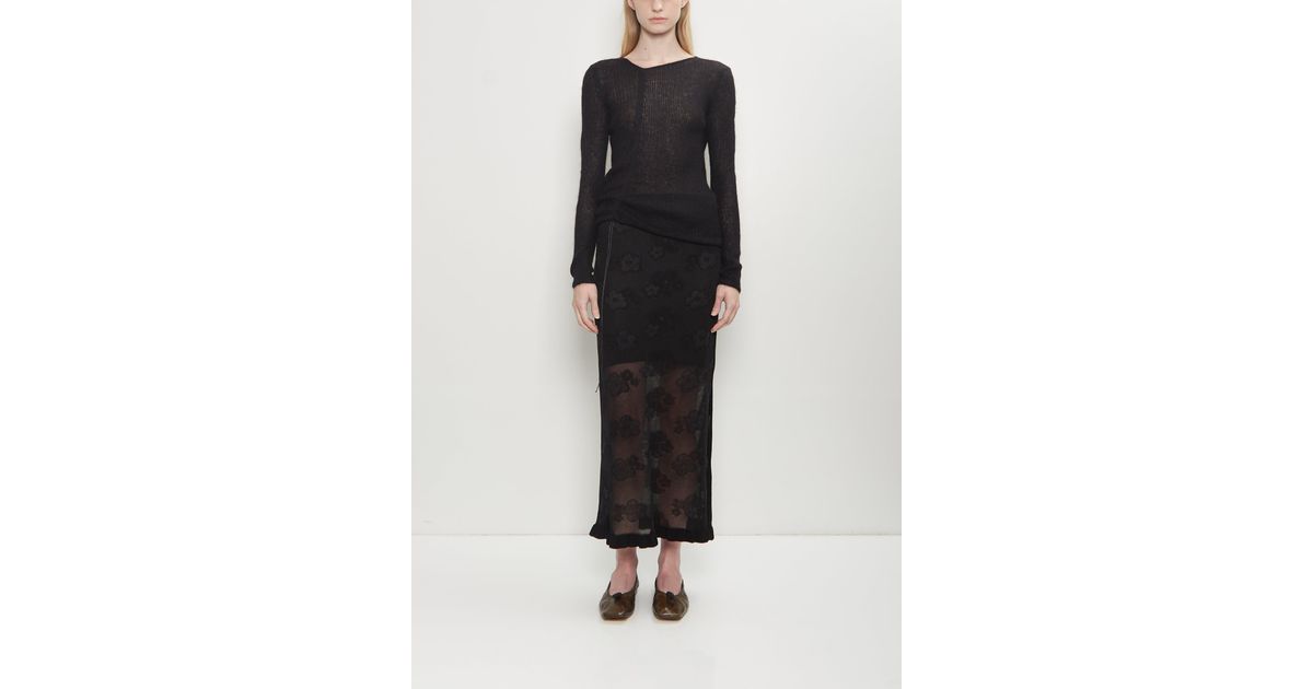 【Cecilie Bahnsen】PEGONIA SKIRT PEGONIA | SKIRT JACQUARD KNIT LIGHT BLUE