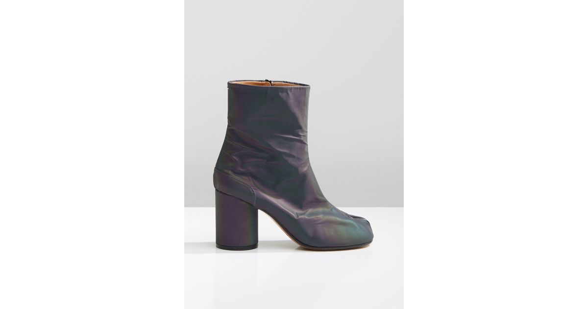 iridescent tabi boots