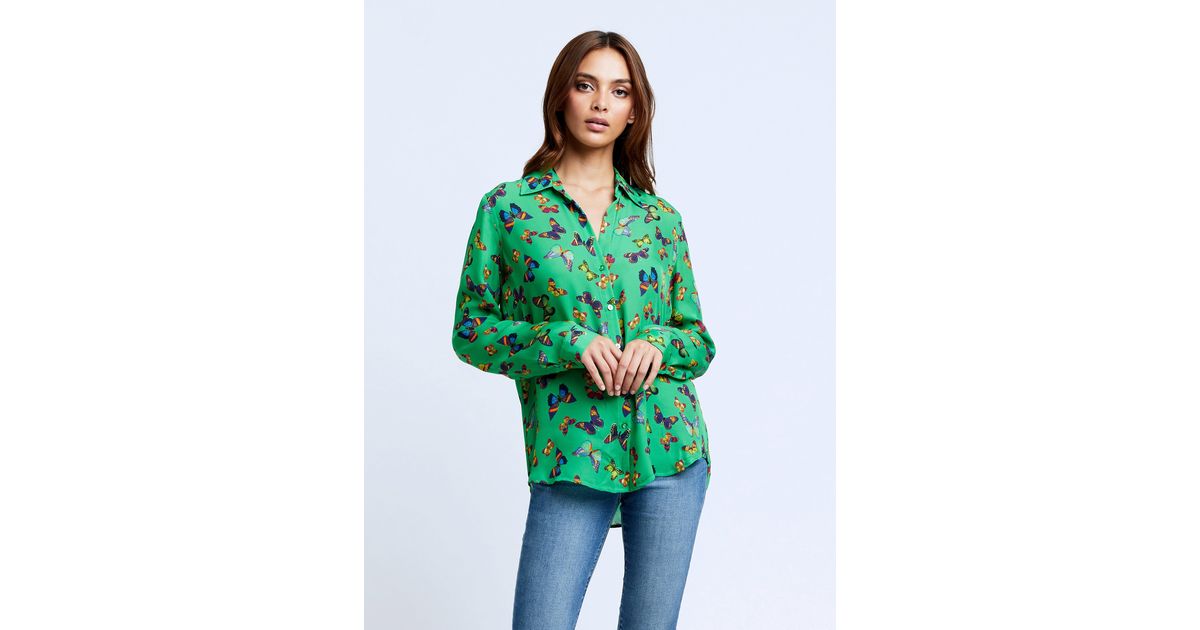 L'Agence Nina Blouse in Green | Lyst
