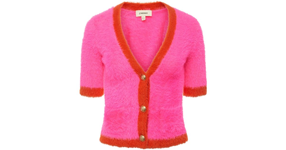 L'Agence Susie Cardigan in Pink | Lyst