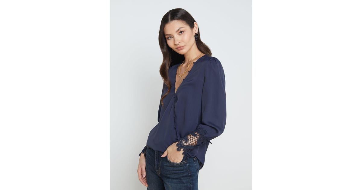 L'Agence Arti Blouse in Blue Lyst