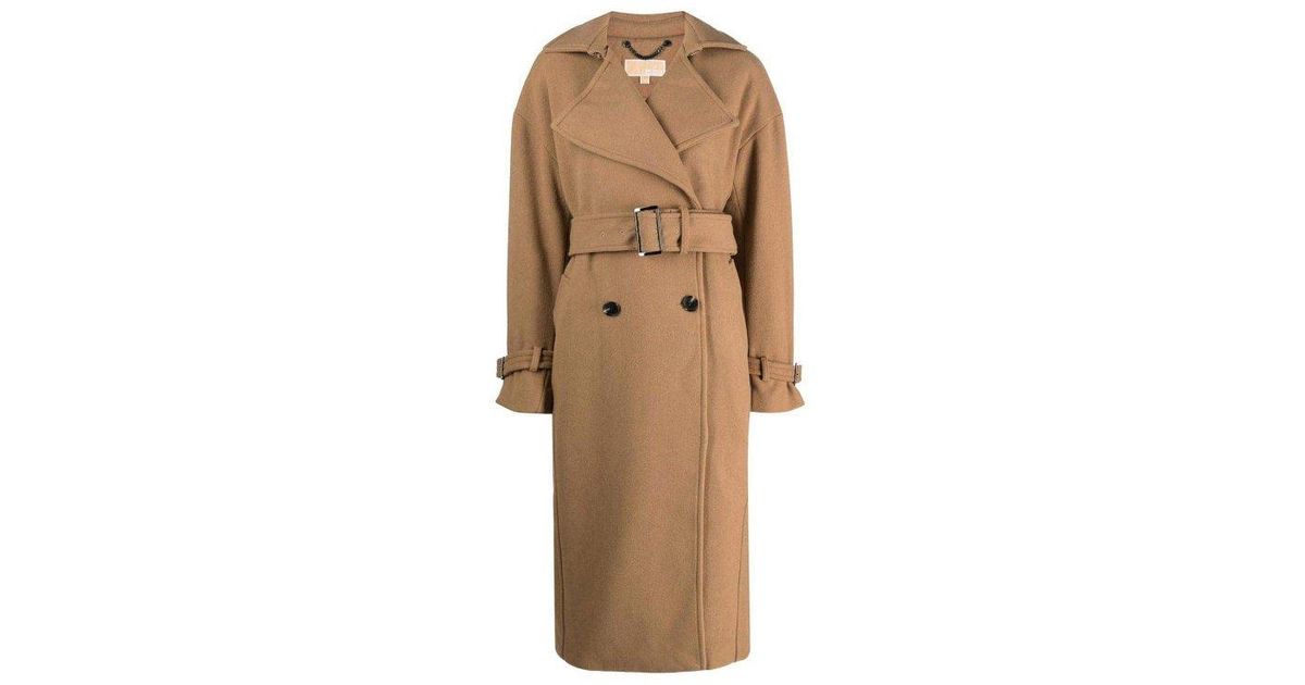 Michael Kors Wool Blend Trench Coat in Natural Lyst UK