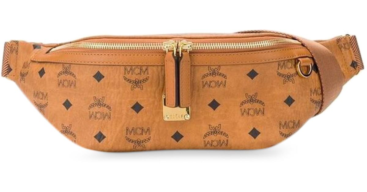 MCM Belt Bag in Brown | Lyst