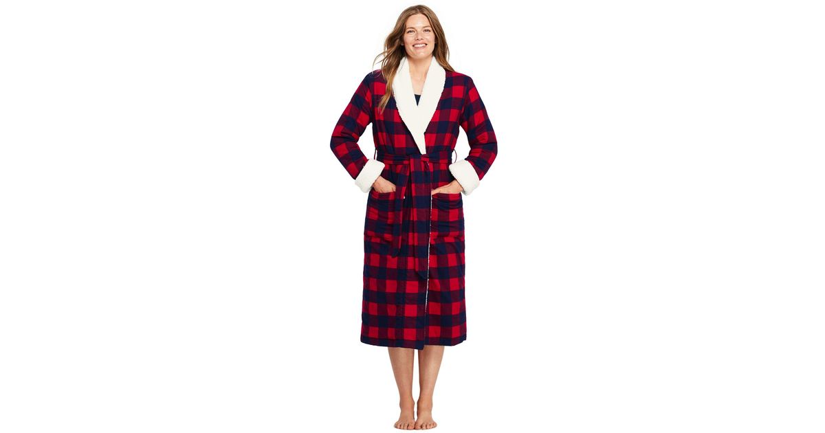 lands end flannel robe