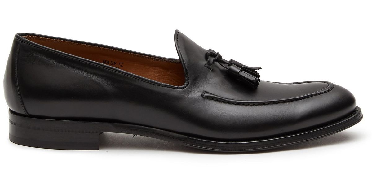 Antonio Maurizi Almond Toe Horse Tassel Leather Loafers Men Shoes ...