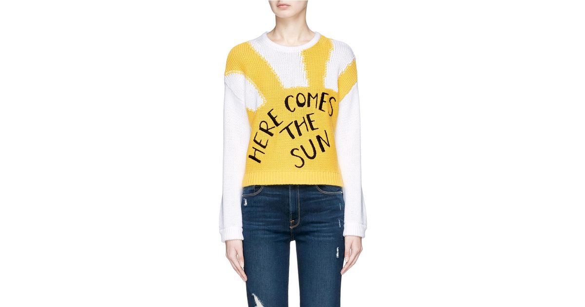 Alice and olivia here 2025 comes the sun sweater