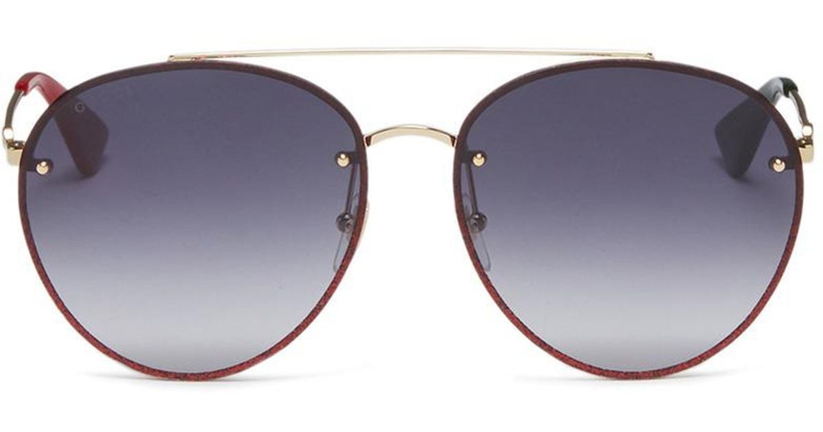 gucci red glitter sunglasses
