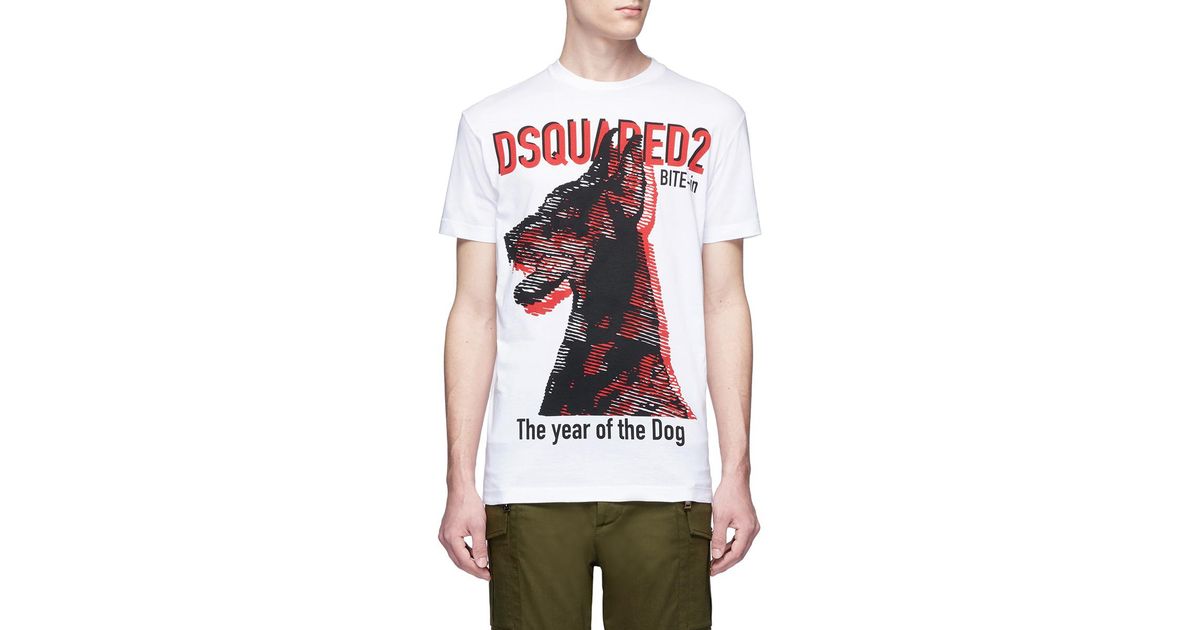 dsquared t shirt year of the dog