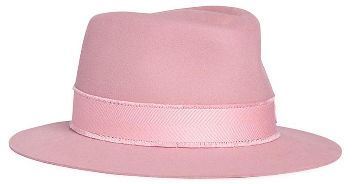 pink trilby hat