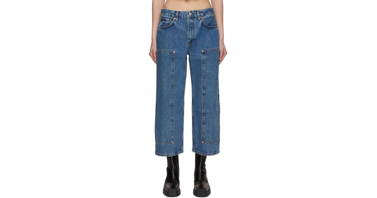 RE/DONE The Shortie Carpenter Jeans in Blue | Lyst