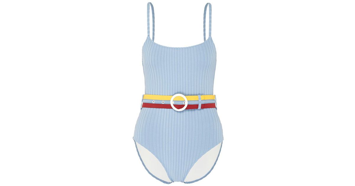 nina belted one piece swimsuit