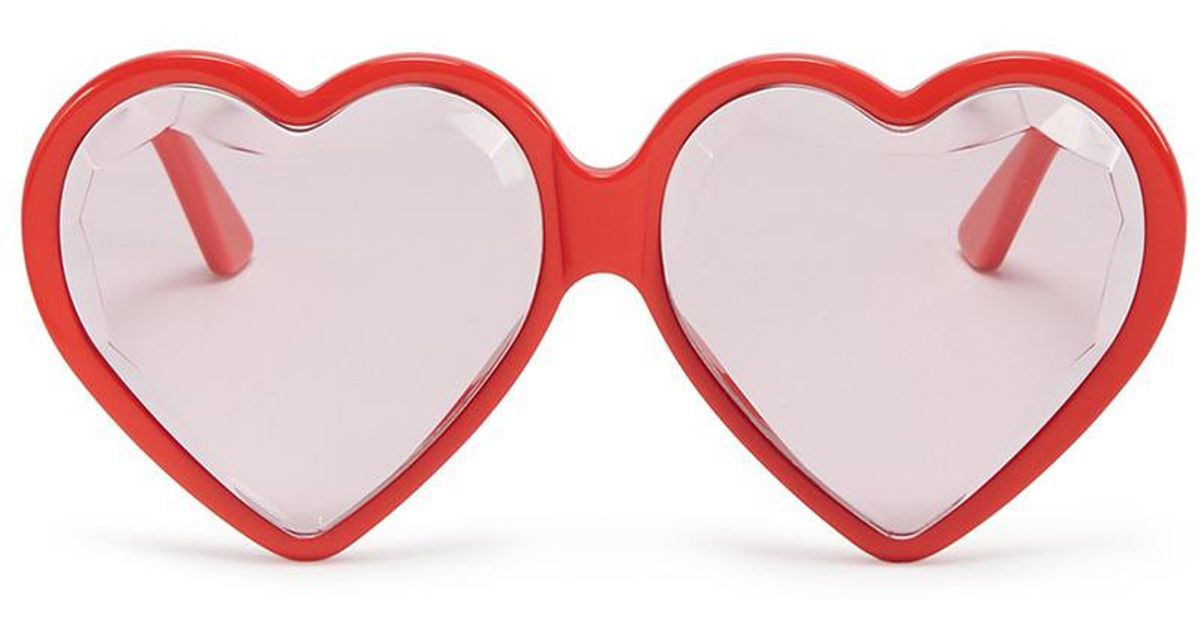 gucci red heart sunglasses
