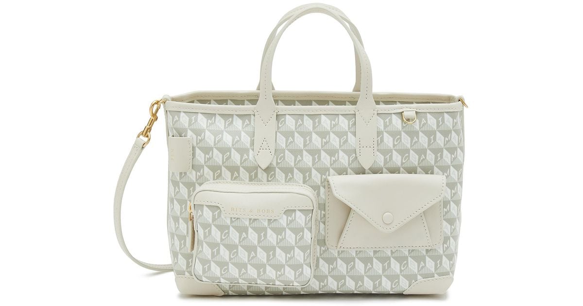 Anya Hindmarch 'i Am A Plastic Bag' Multi Pocket Recycled Canvas Tote