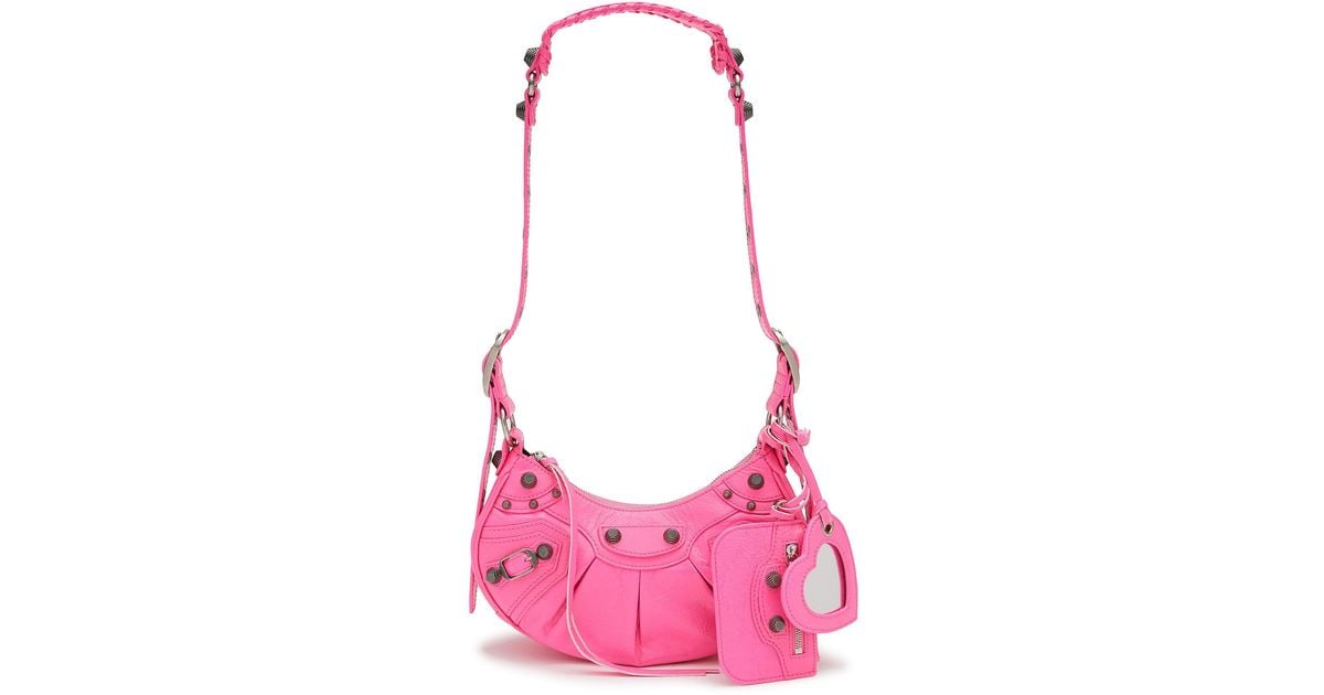 Balenciaga Le Cagole Xs Arena Lamb Leather Shoulder Bag in Pink | Lyst