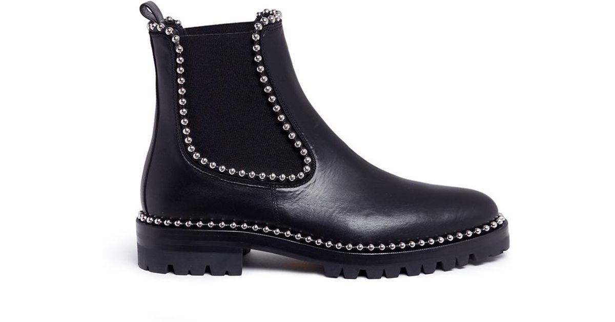 alex black stud chelsea boots