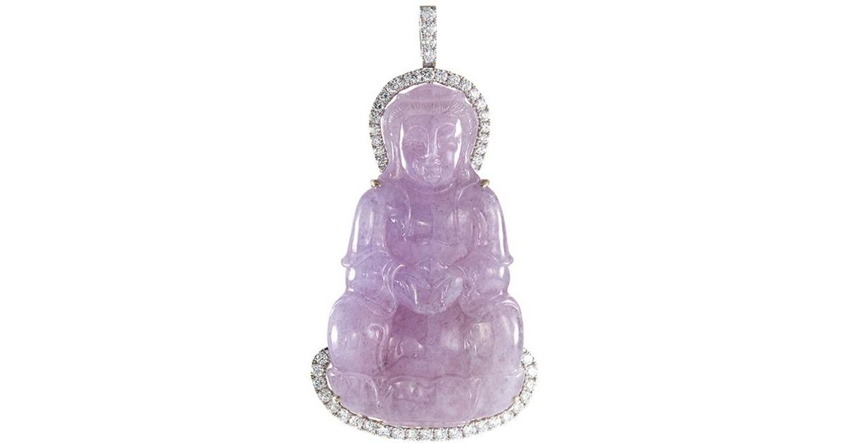 white gold buddha pendant