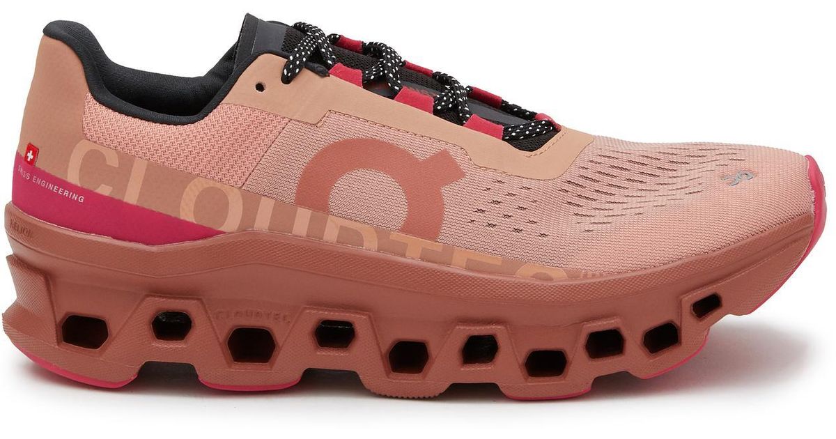 On Running Cloudmonster Low Top Lace Up Sneakers in Pink Lyst