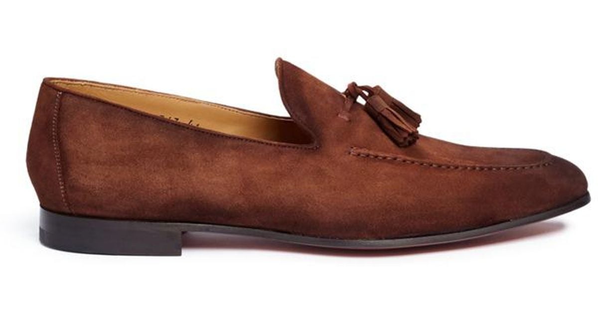 magnanni suede loafers