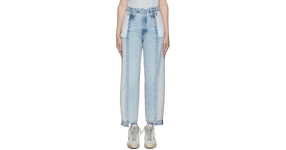 FRAME Inside Out Patchwork Denim Jeans 