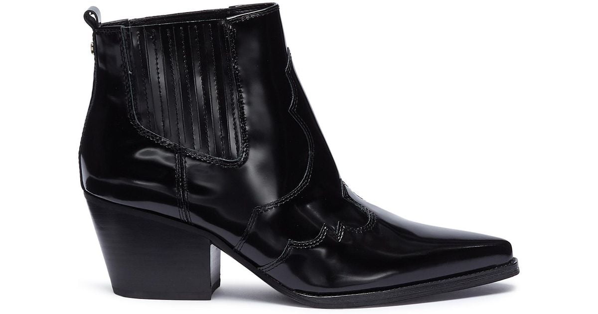 sam edelman patent leather booties