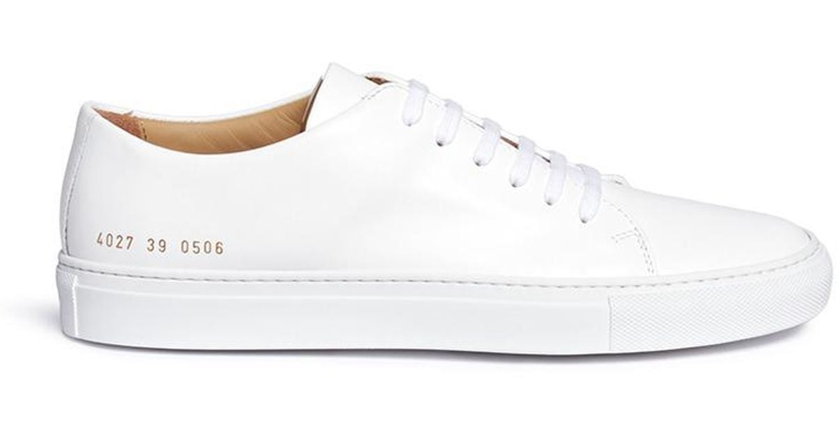 Court' Leather Sneakers in White 