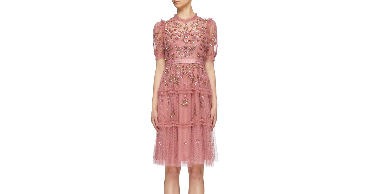 carnation sequin dress