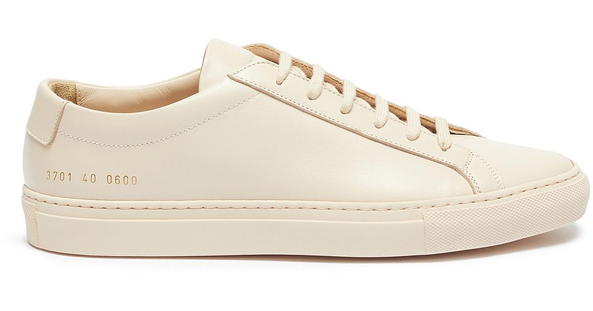 Common Projects 'original Achilles' Leather Sneakers in Nude (Natural ...