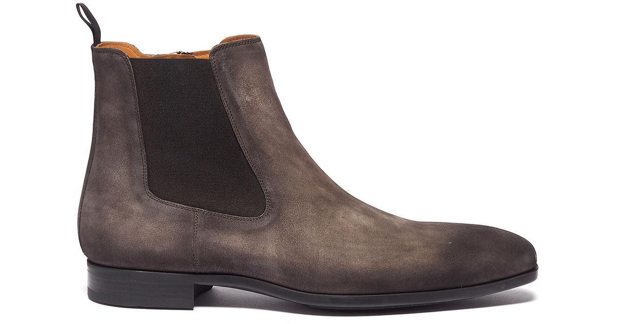 magnanni suede chelsea boots