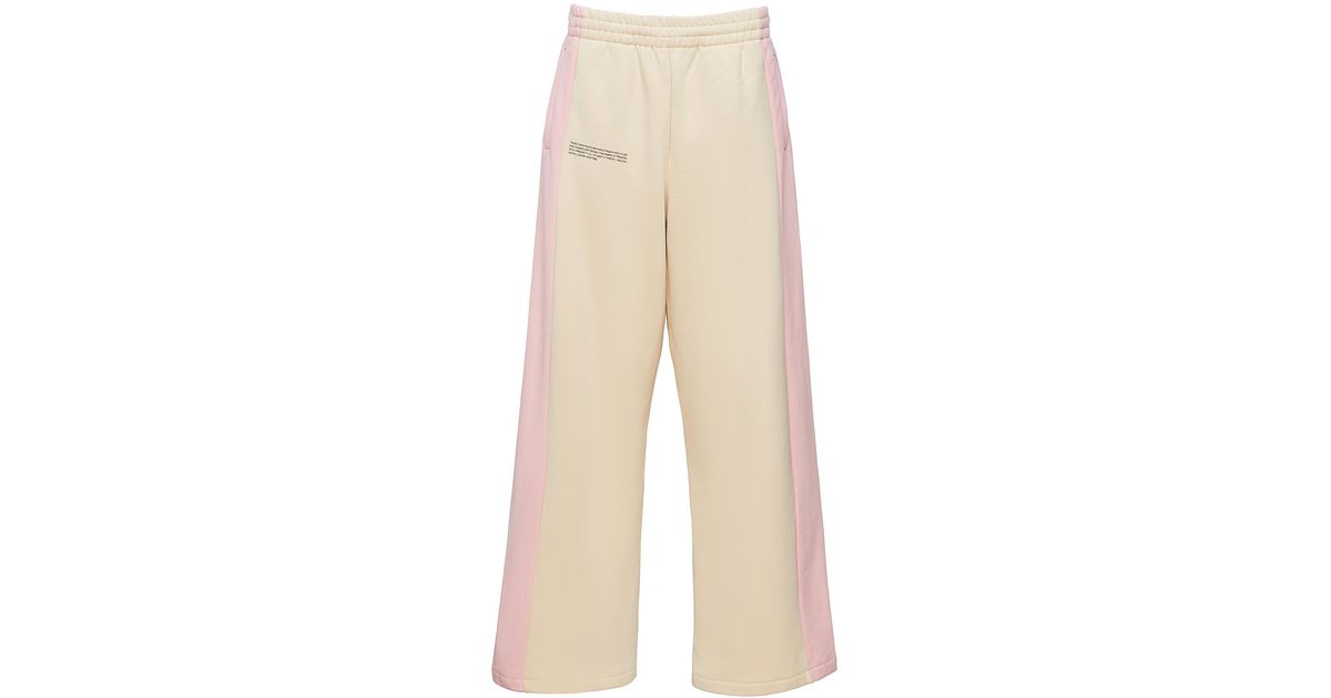 PANGAIA Colour Block Track Pants in Natural | Lyst