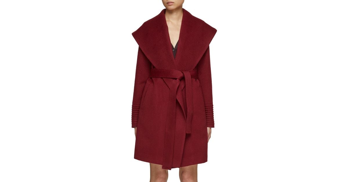 sentaler shawl collar wrap coat