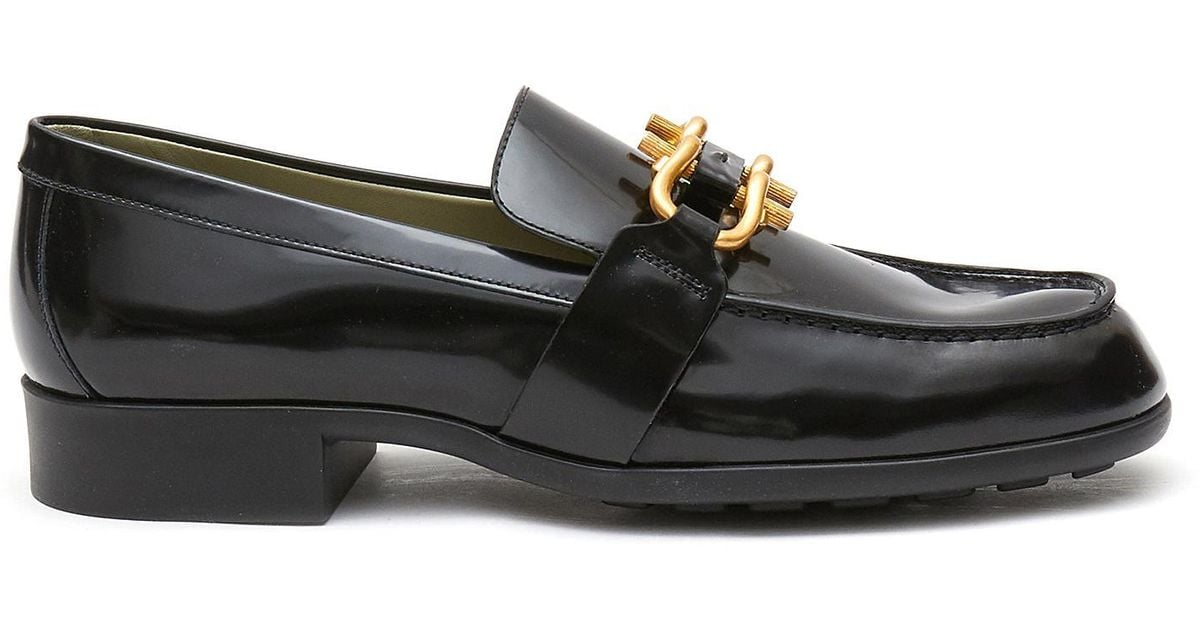 Bottega Veneta Leather 'madame' Horsebit Soft Vinyl Loafers in Black ...
