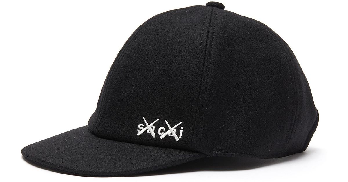 Sacai Wool X Kaws Melton Cap Men Accessories Hats & Gloves X Kaws ...