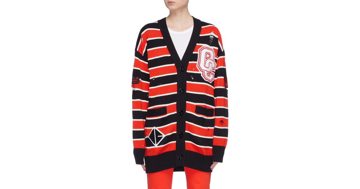 oversized varsity cardigan