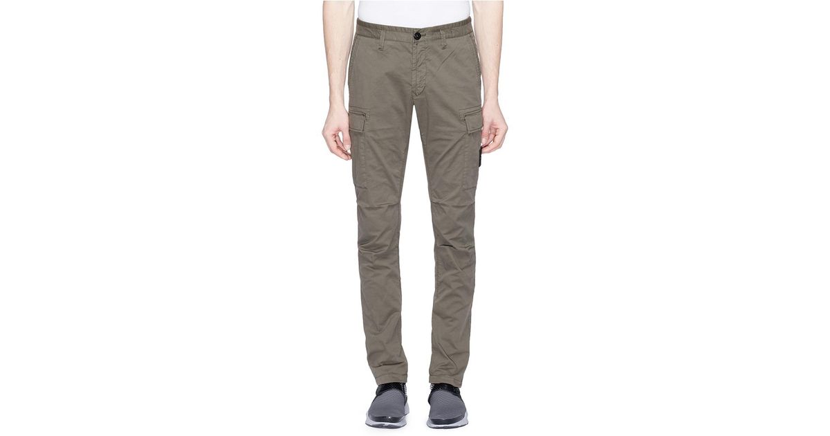 stone island badge logo cargo pant