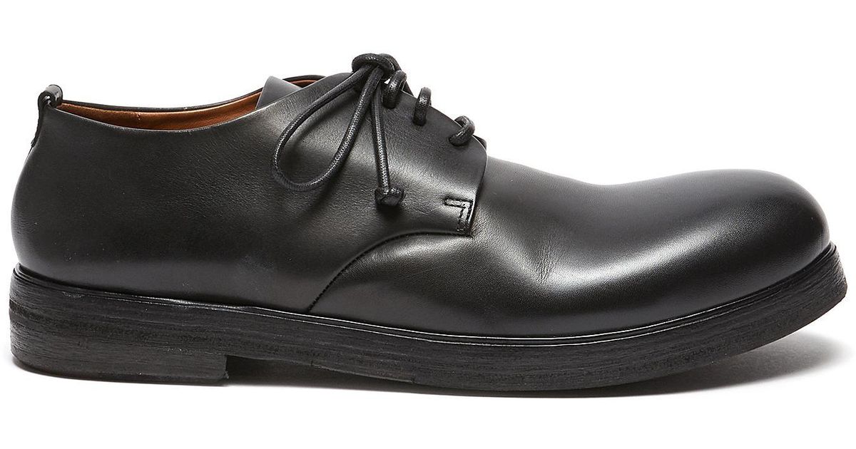 Marsèll Zucca Zeppa' Round Toe Leather Derby Shoes in Black for Men | Lyst
