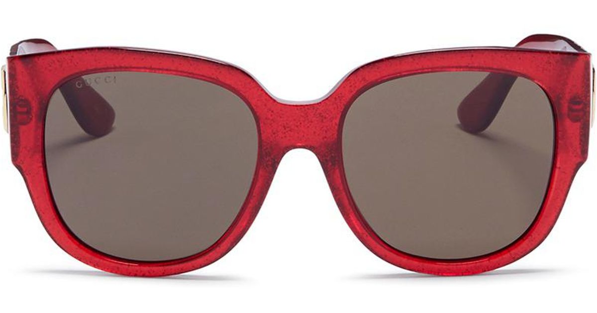 red glitter gucci sunglasses