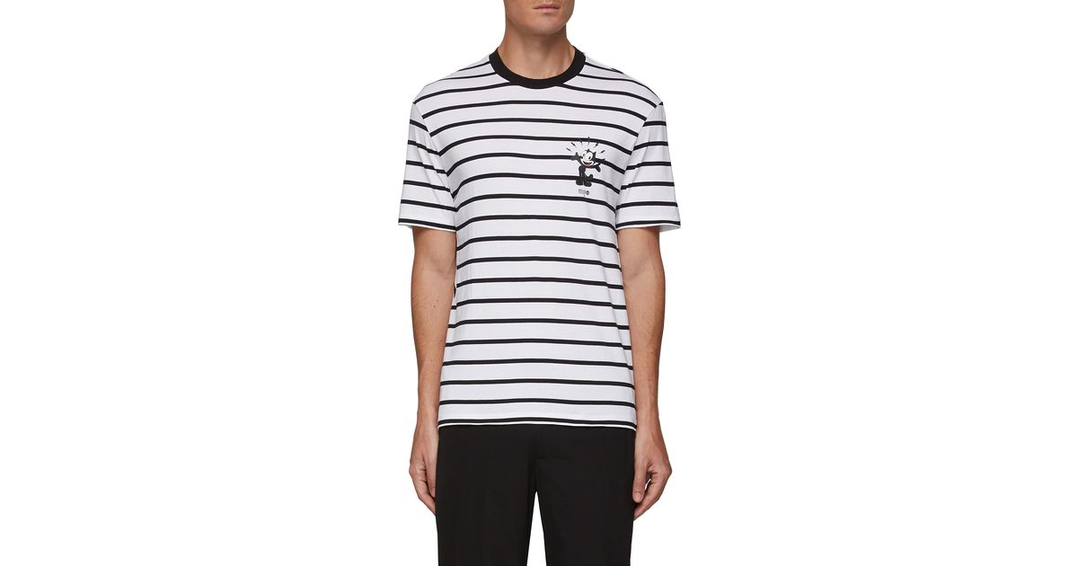 Dj Felix The Cat Striped Cotton Jersey 