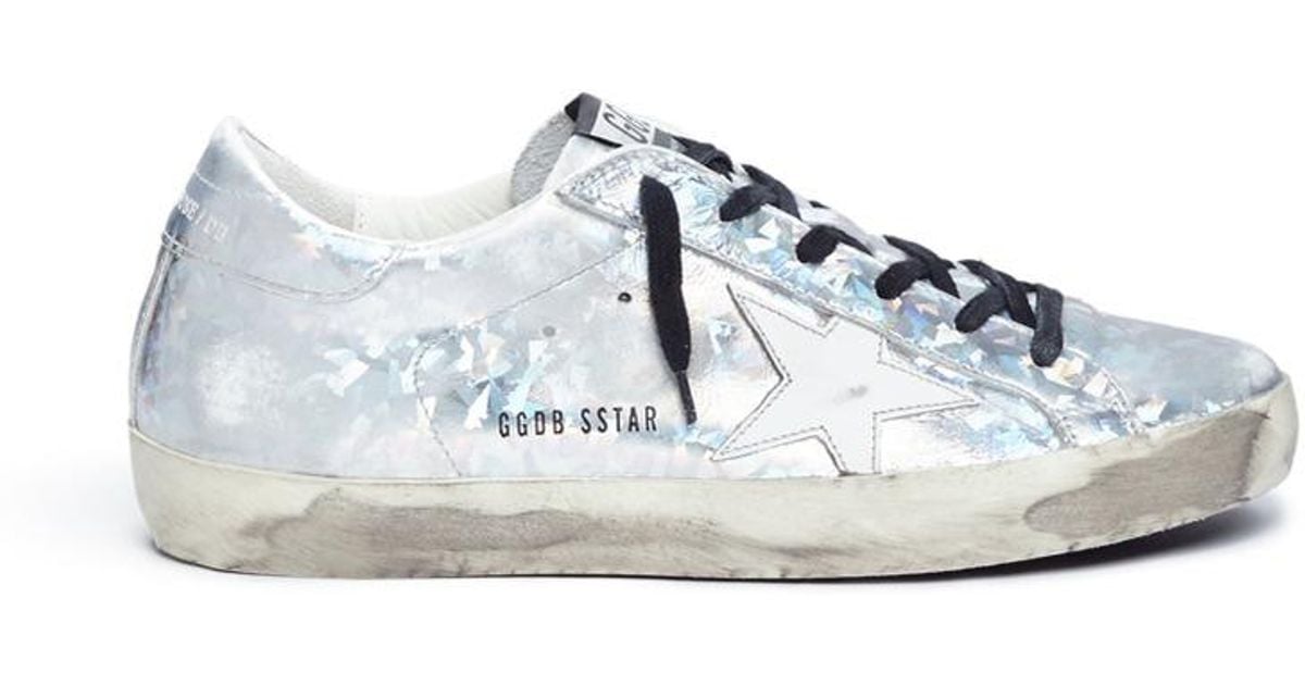 golden goose holographic sneakers