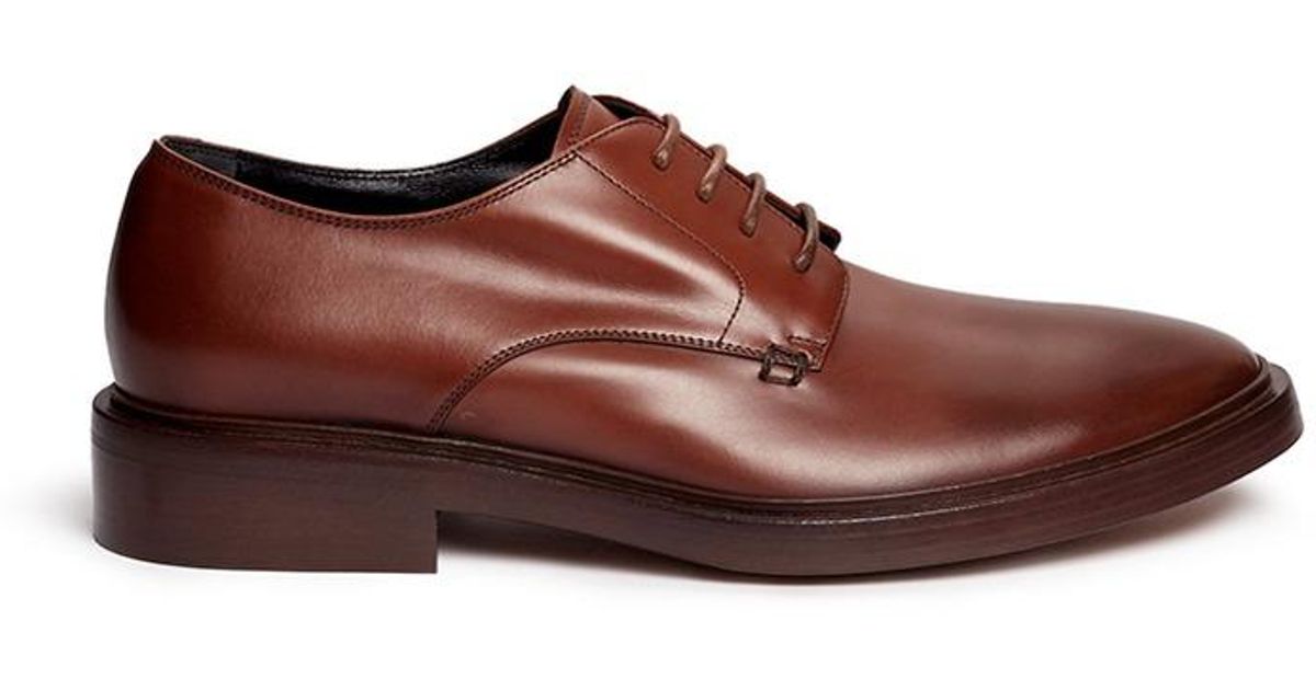 brown balenciaga sneakers balenciaga vintage effect leather derbies in brown for brown balenciaga sneakers balenciaga vintage effect leather derbies in brown for