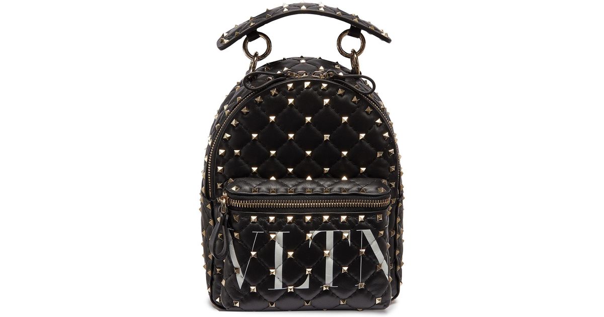 valentino rockstud leather backpack