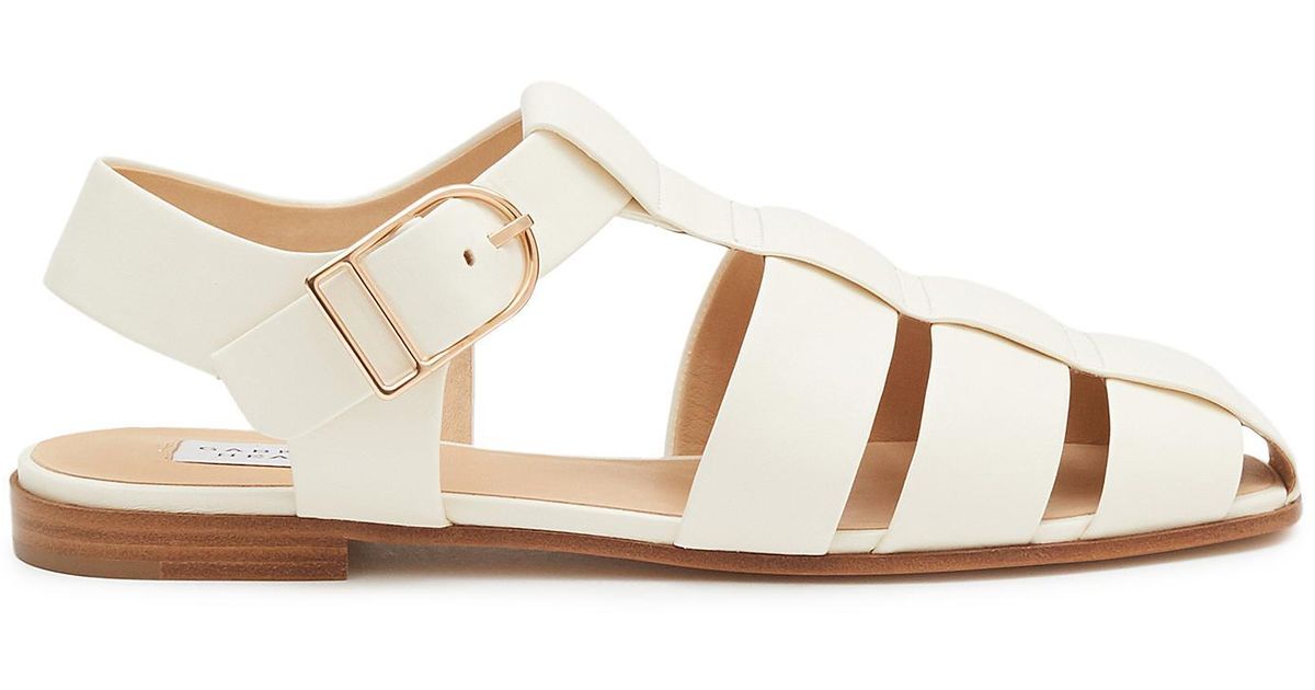 Gabriela Hearst 'lynn' Fisherman Leather Sandals in White - Lyst