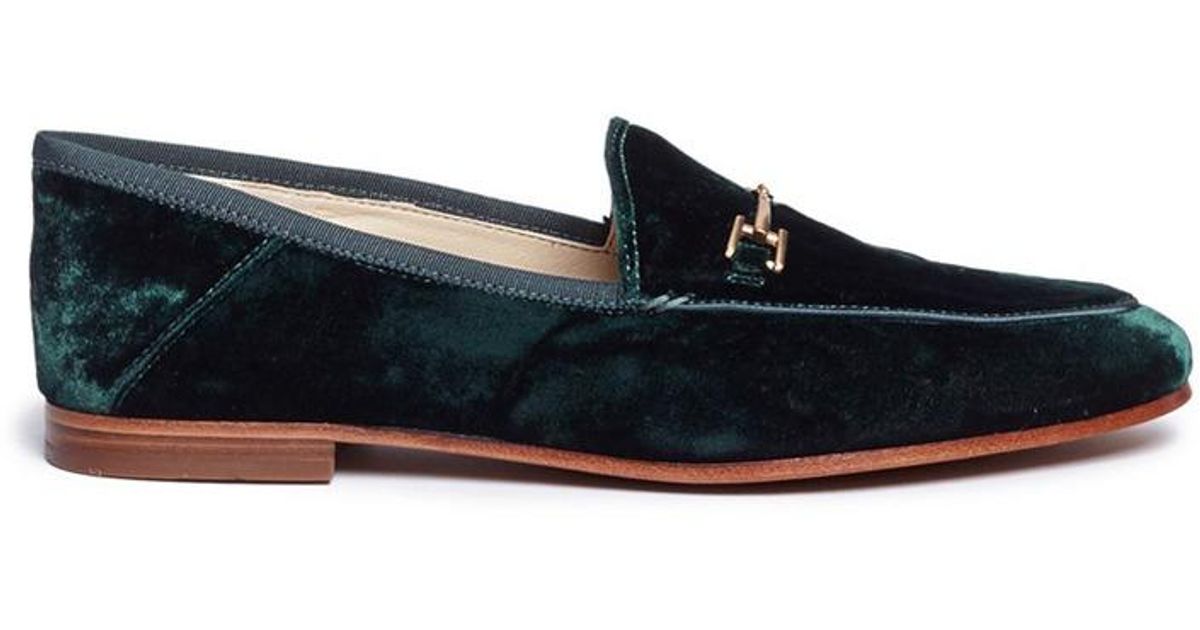 Sam edelman green velvet loafers Clearance