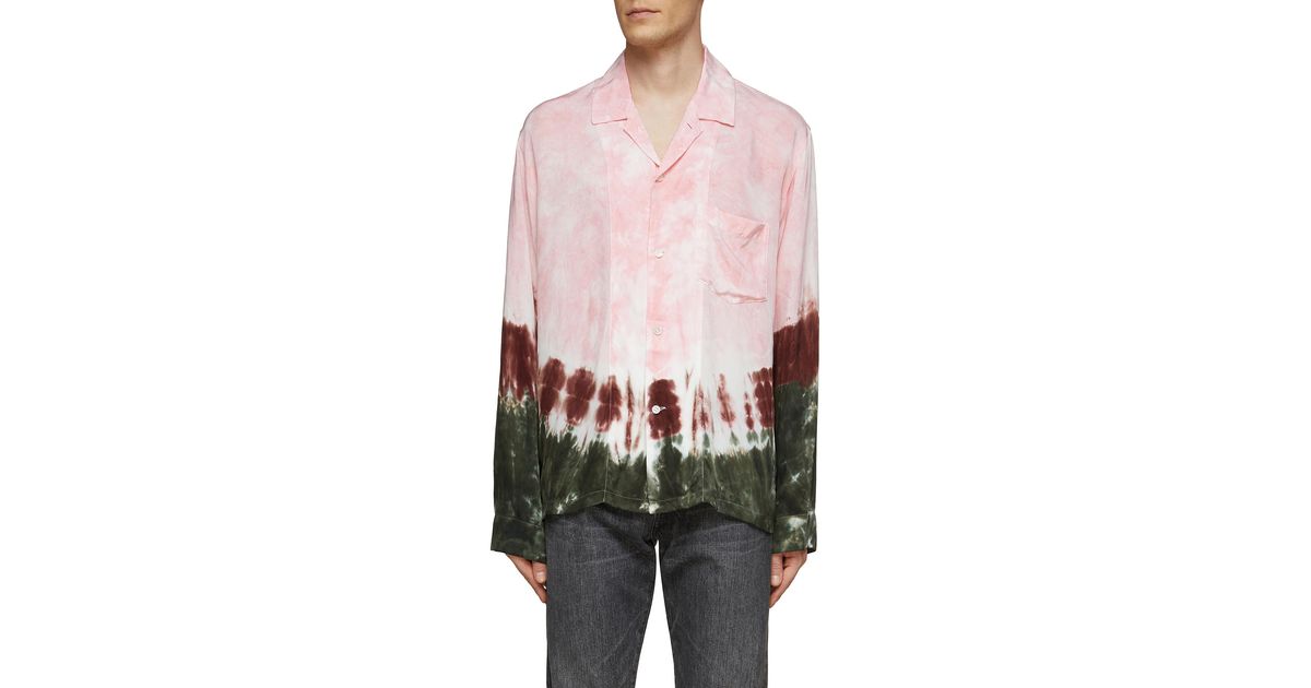Toga Virilis 'cuppa Inner' Tie Dye Print Shirt Men Clothing Shirts