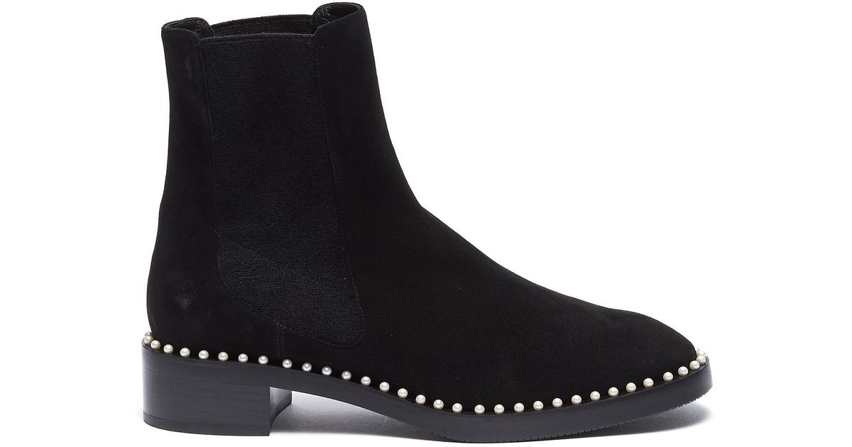 pearl chelsea boots