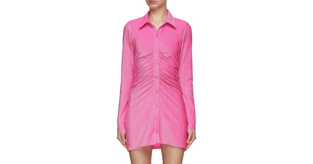 GOOD AMERICAN Sparkle Mini Dress in Pink | Lyst