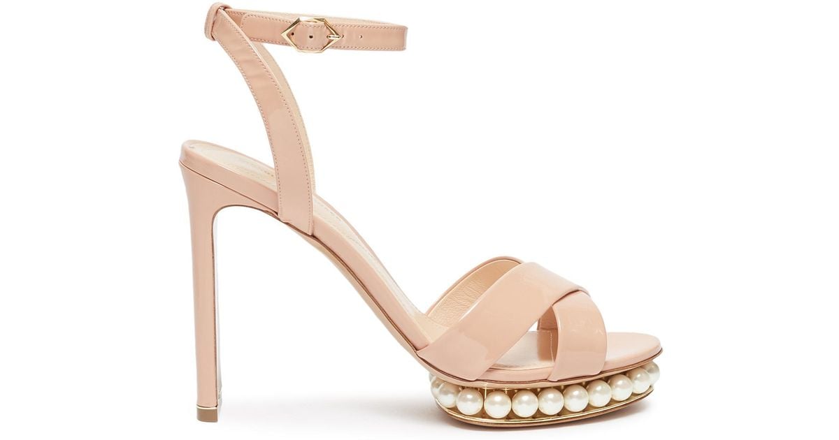 nicholas kirkwood casati faux pearl leather ankle boots